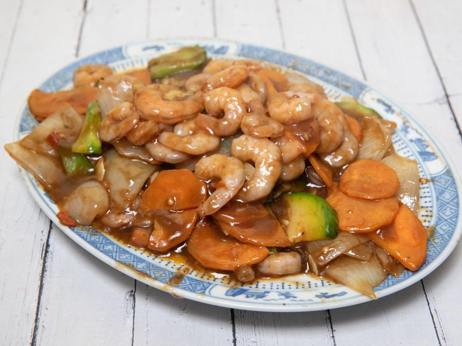 Camarones con Salsa Picante