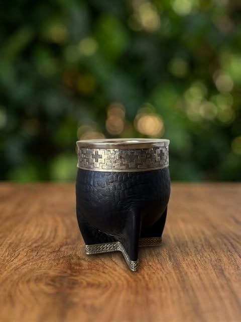 Mate Imperial Croco Negro – Refuerzo de Alpaca