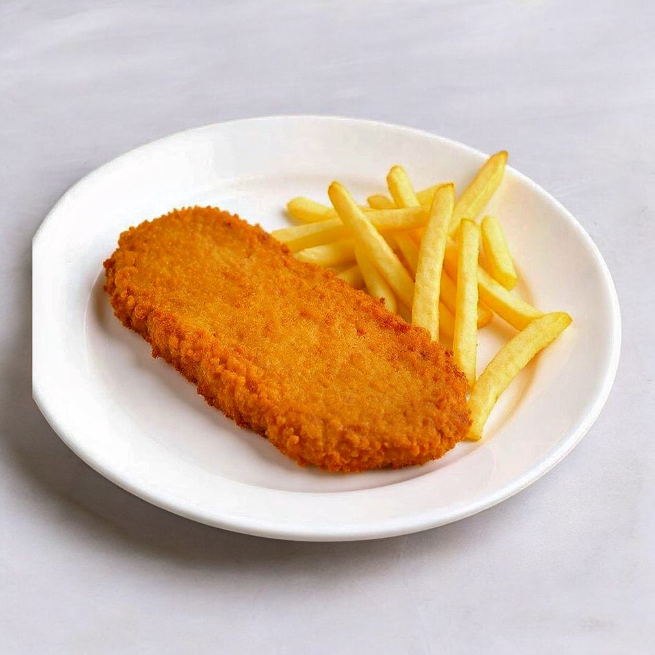 Milanesa con papas fritas