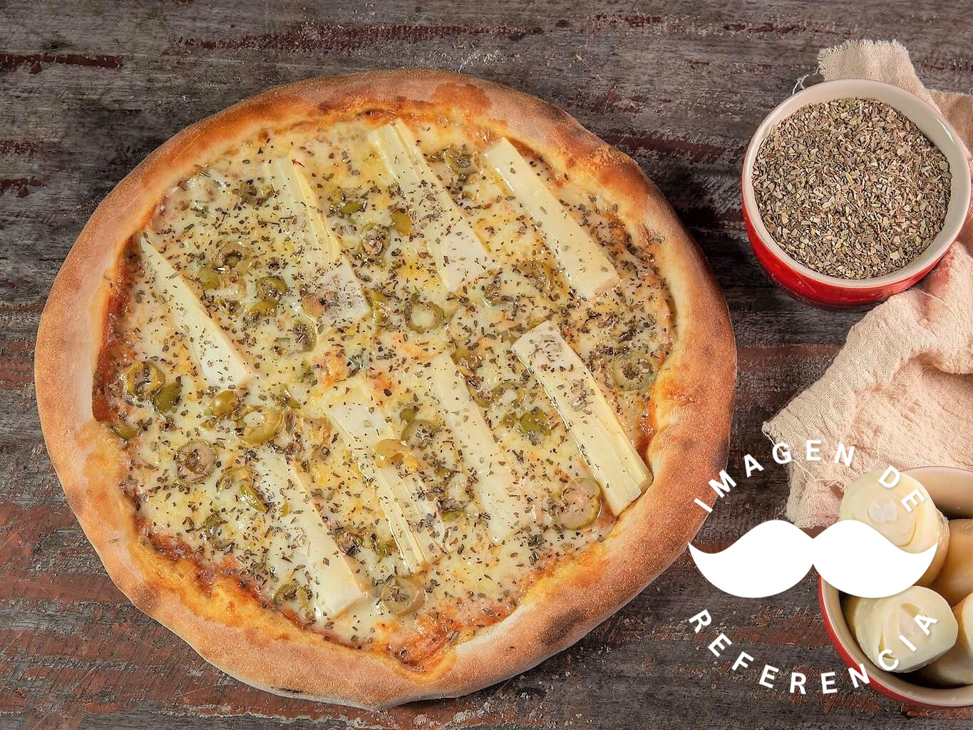 Pizza con palmitos